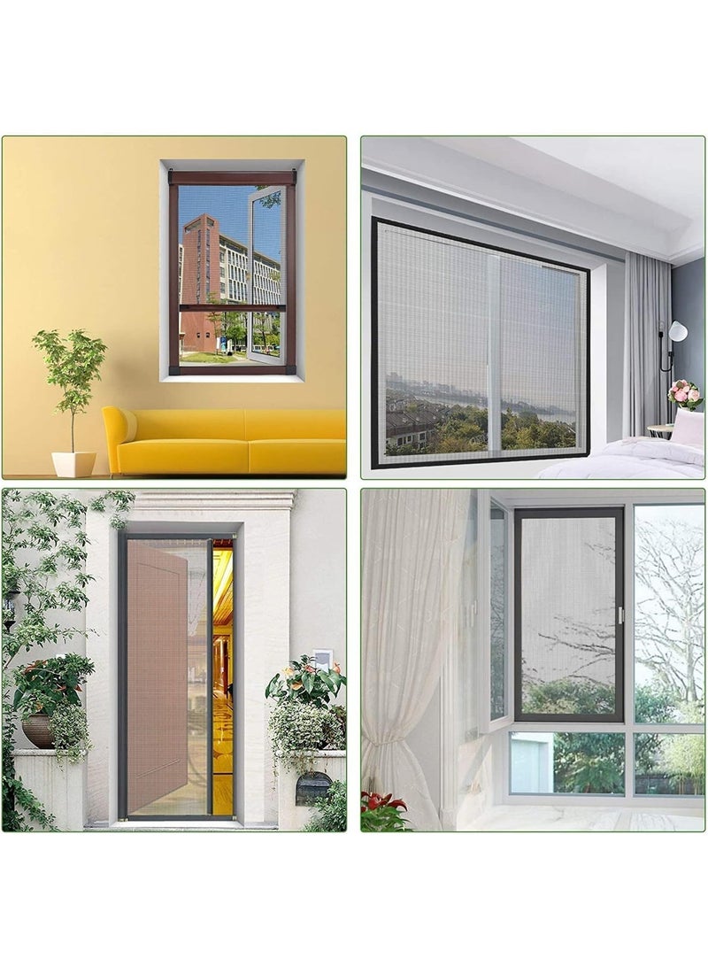 120cm x 250cm Fiberglass Window Screen Mesh – Fine 1.5mm Mesh, UV & Tear-Resistant, Cat-Proof Fly Net for Doors Windows, Easy Cut Flame Retardant - Image 2